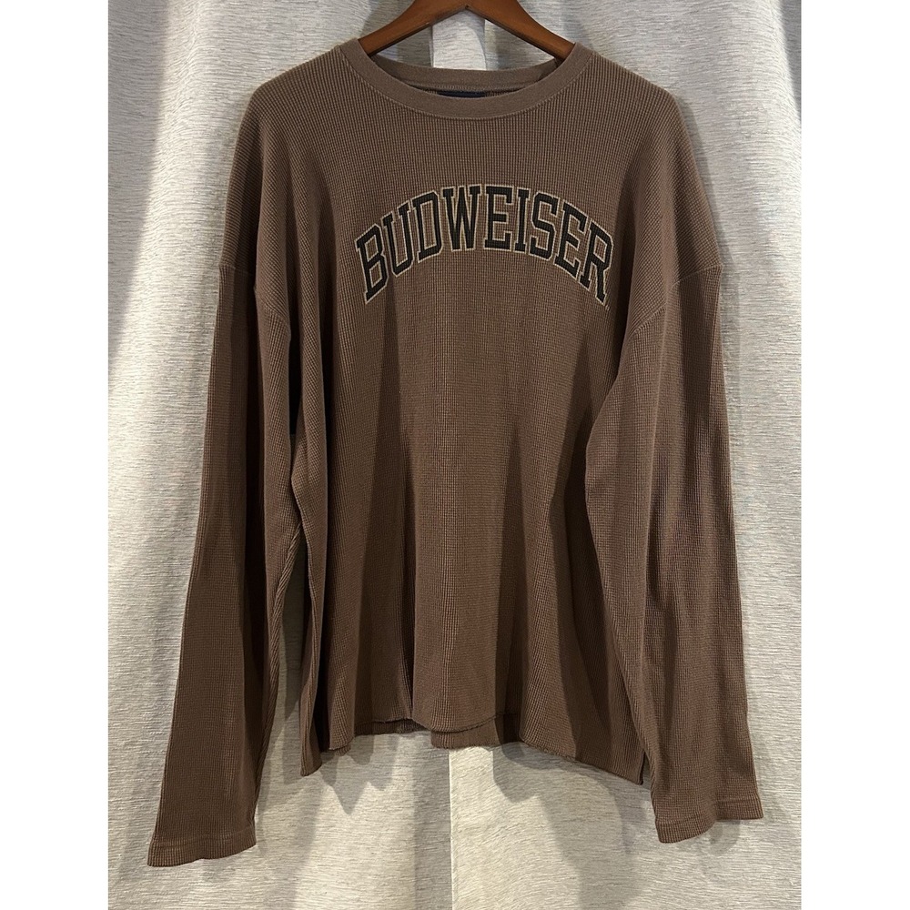Vintage‎ Jansport Budweiser Thermal Knit Long Sleeve